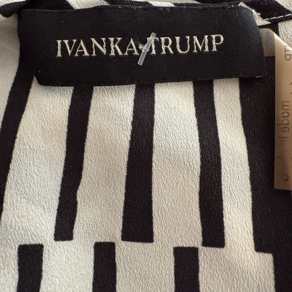 Ivanka Trump Black and White Striped Blouse - Picture 4 of 4